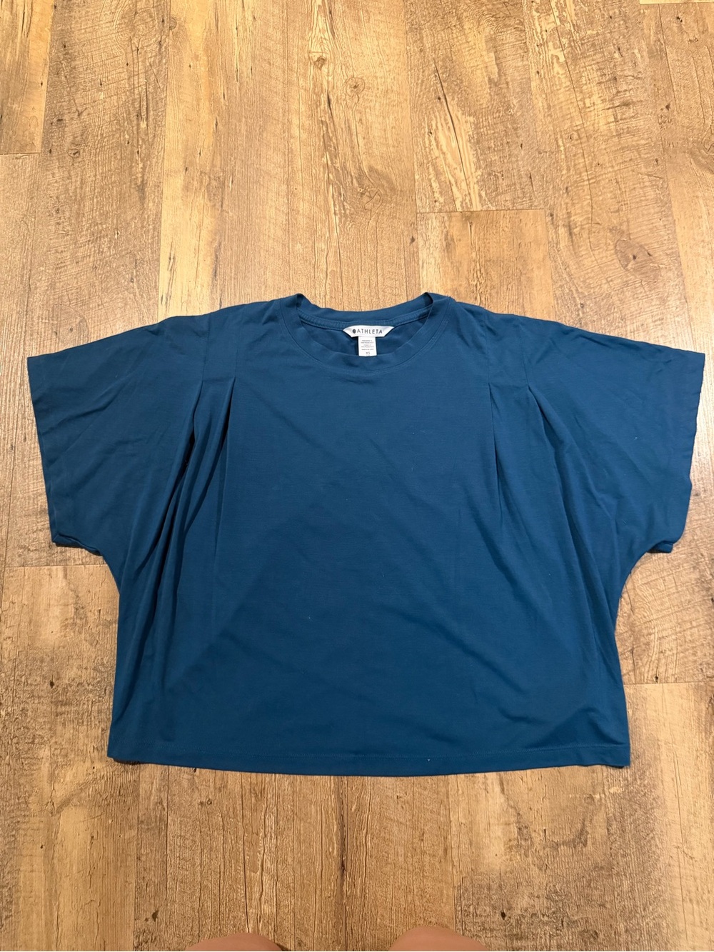 Athleta Deep Teal Boxy Short Sleeve Crew Tee XS